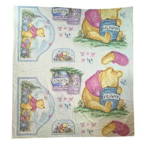 Vintage 1990s Winnie the Pooh Quilting Fabric Panel for Nursery Bedding - Picture 1 of 5
